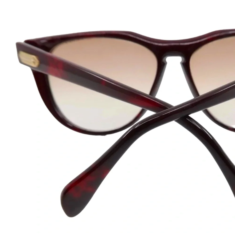 1970’s Oversized Silhouette Austria Sunglasses in Deep Burgundy Brown,  Mod 3076